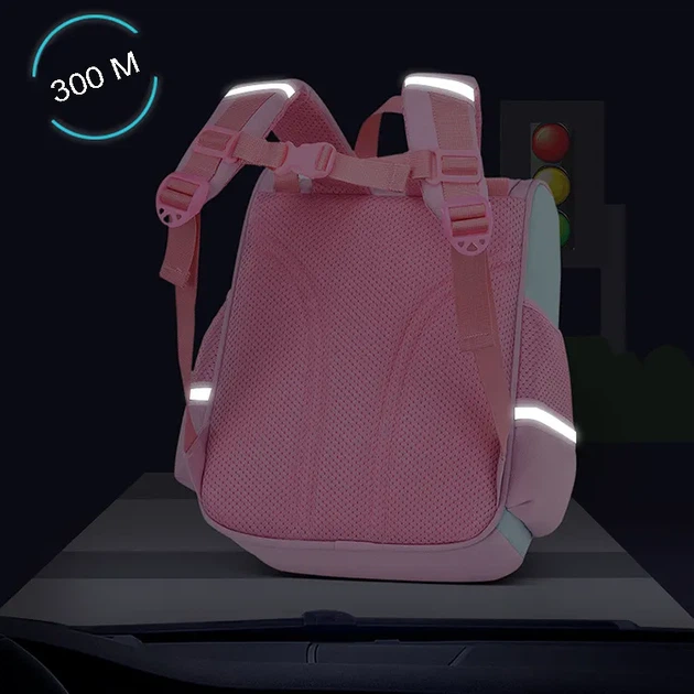 Школьный рюкзак,портфель 1-2 класс для девочек мягкая спинка ZMbaby Розовый Единорог, высота 32см + 3D пенал - изображение 7