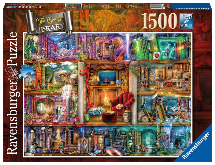 Puzzle Ravensburger Bogata biblioteka 80 x 60 cm 1500 elementów (4005555001904) - obraz 1