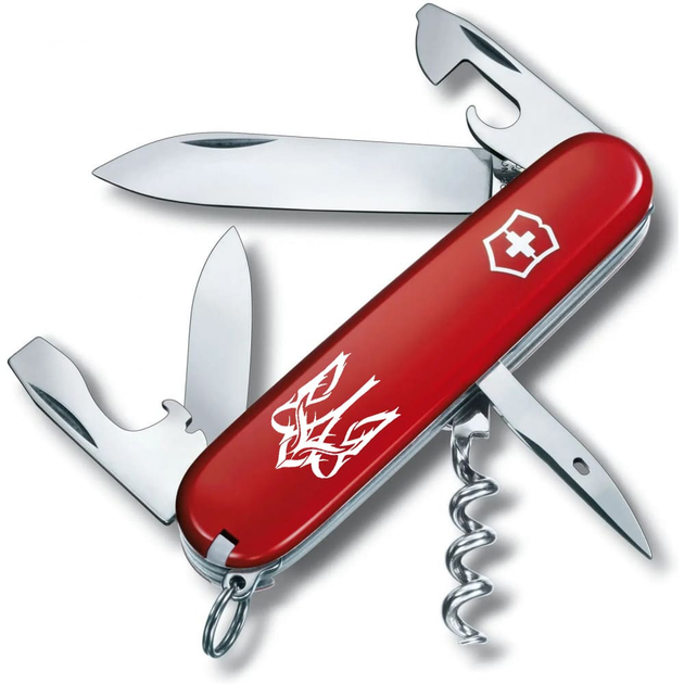 Нож Victorinox Spartan Ukraine 91мм/12функ/Трезубец готический белый/красный - изображение 1