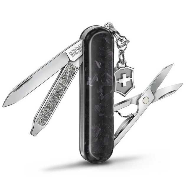 Ніж Victorinox Classic SD Brilliant Carbon 58 мм/5 функцій/чорний - зображення 2