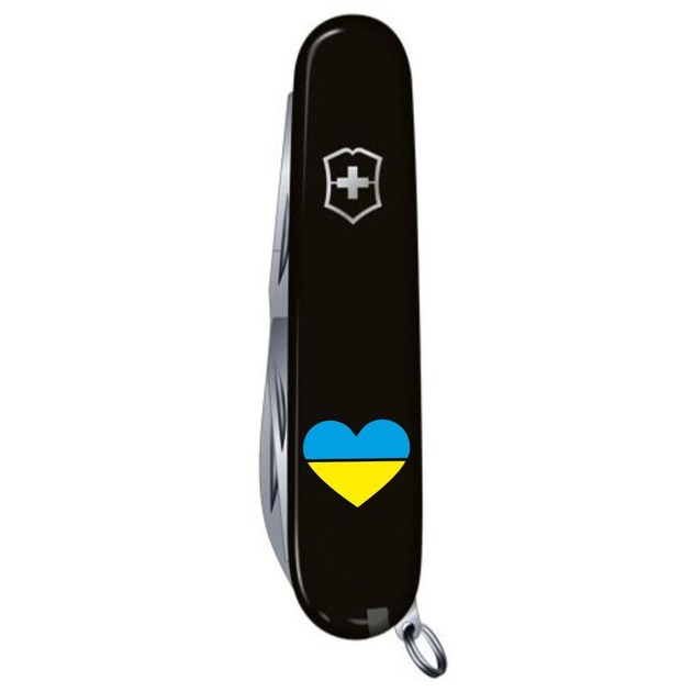 Нож Victorinox Spartan Ukraine 91мм/12функ/сине-желтое Сердце/черный - изображение 2