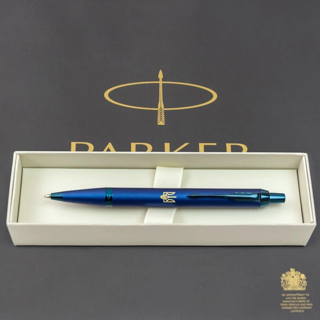 Ручка шариковая Parker IM Professionals UKRAINE Monochrome Blue BP Трезубец 28132_T001y - Фото 4 Ручка шариковая Parker IM Professionals UKRAINE Monochrome Blue BP Трезубец 28132_T001y - изображение 4