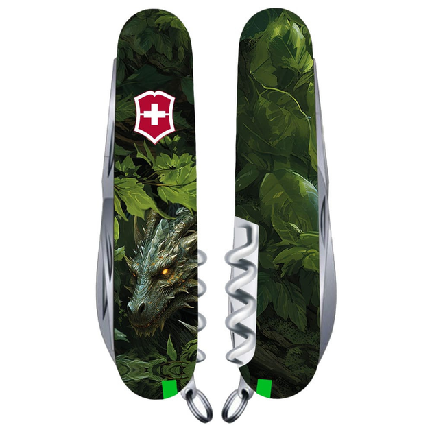 Ніж Victorinox Huntsman Zodiac 91мм/15функ/Зелений дерев'яний дракон/різнокольоровий - зображення 1