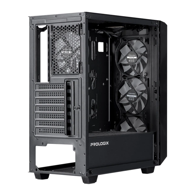 Корпус Prologix E120 Tempered Glass&Mesh Black - изображение 5