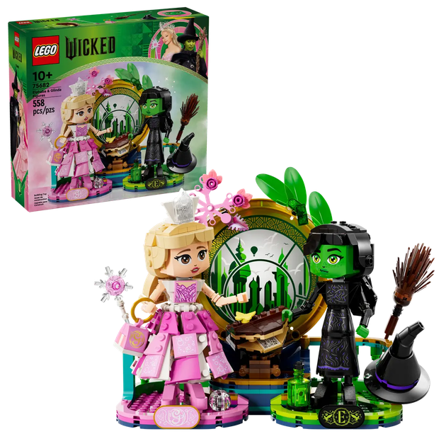 Zestaw klocków LEGO Wicked Bright 2024 Figurki Elphaby i Glindy 558 elementów (75682) - obraz 2