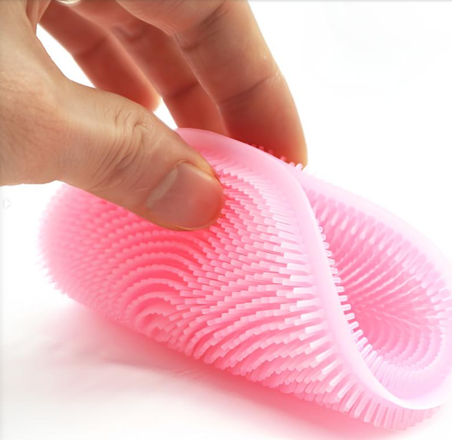 Силіконова губка для миття посуду Silicone Sponge Rose - Фото 1 Силіконова губка для миття посуду Silicone Sponge Rose - изображение 1