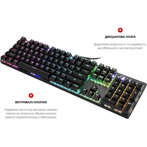 Клавіатура Motospeed CK104 Outemu Blue RGB Silver (mtck104cmb) - изображение 2