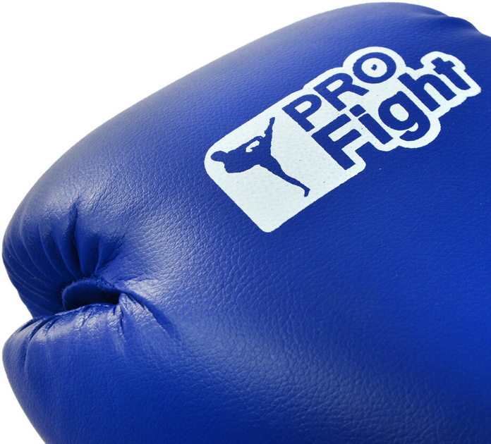 Боксерські рукавички Profight ПВХ розмір 12 Сині (5902860631309) - зображення 4