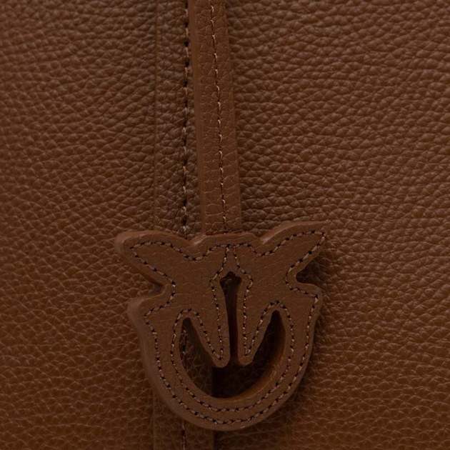 Сумка шоппер жіноча з натуральної шкіри Pinko Miranda Shopper Classic 104515A29O-L86Q Темно-коричнева (8057769677105) - зображення 5