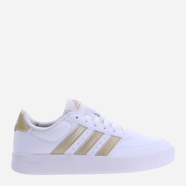 Tenisówki damskie z eko skóry adidas Breaknet 2.0 ID7116 38.5 Biały/Złoty (4066755779802) - obraz 1