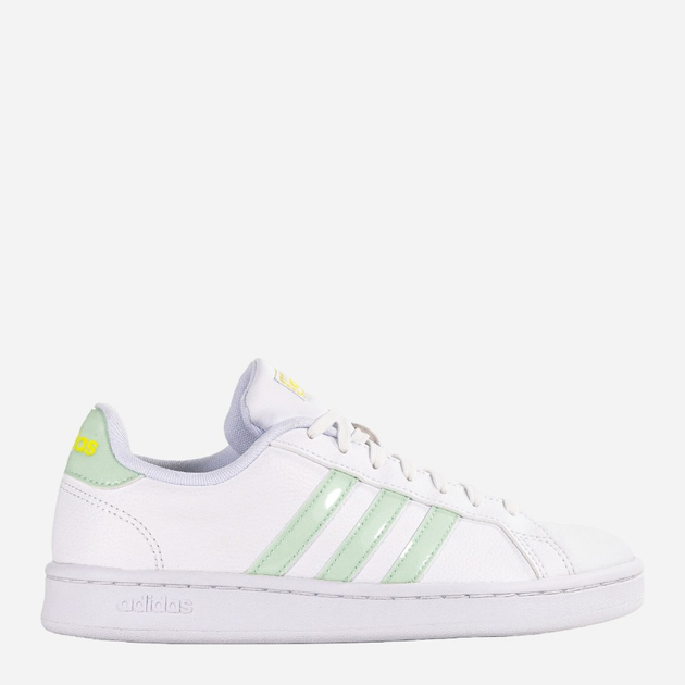 Tenisówki damskie skórzane adidas Grand Court EG7643 36.5 Biały/Jasnozielony (4062051376707) - obraz 1