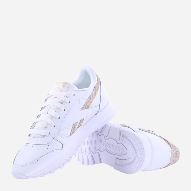 Жіночі кросівки Reebok Classic Leather GY7173 36 Білі з коричневим і бежевим (4066749899530) - зображення 4