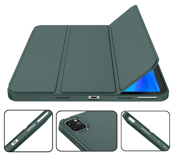 Чехол-книжка CDK для Apple iPad Air 11" M4 2026 | Экокожа силикон Smart Case Слот Стилус (011190) (green) - изображение 3