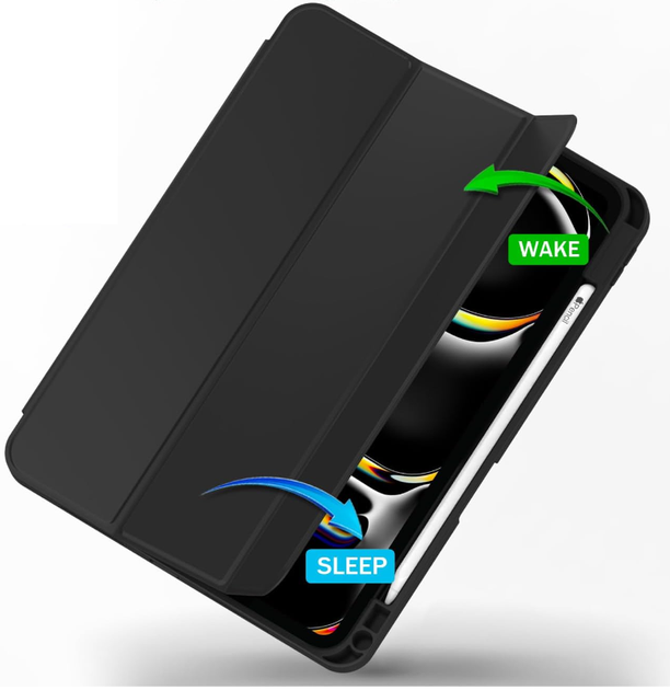 Чехол-книжка CDK для Apple iPad Air 13" M4 2026 | Экокожа силикон Smart Case Слот Стилус (017899) (black) - изображение 3