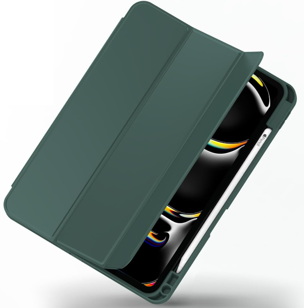 Чехол-книжка DK для Apple iPad Pro 11" M4 2024 | Экокожа силикон Smart Case Слот под Стилус (017897) (green) - Фото 2 Чехол-книжка DK для Apple iPad Pro 11" M4 2024 | Экокожа силикон Smart Case Слот под Стилус (017897) (green) - изображение 2