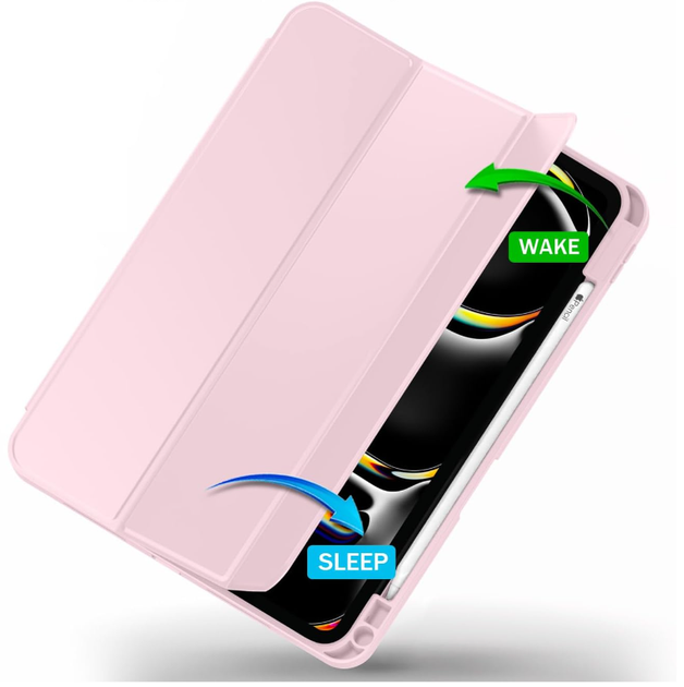 Чехол-книжка CDK для Apple iPad Pro 11" M5 2025 | Экокожа силикон Smart Case Слот Стилус (017897) (pink sand) - Фото 2 Чехол-книжка CDK для Apple iPad Pro 11" M5 2025 | Экокожа силикон Smart Case Слот Стилус (017897) (pink sand) - изображение 2