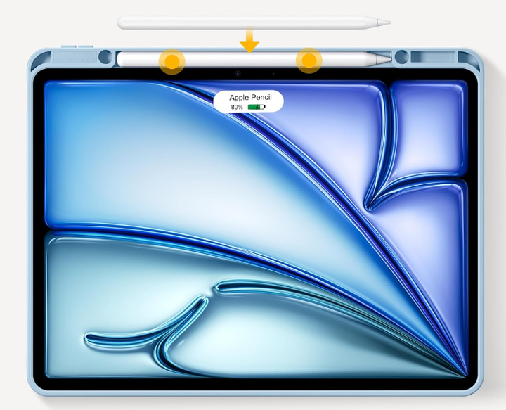Чехол-книжка CDK для Apple iPad Air 13" M4 2026 | Экокожа силикон Smart Case Слот Стилус (017899) (white ice) - изображение 5