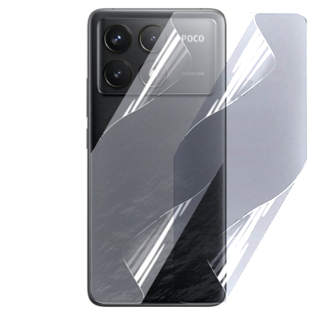Протиударна гідрогелева плівка Hydrogel Film для Xiaomi Poco F6 Pro на задню панель, Transparent - Фото 1 Протиударна гідрогелева плівка Hydrogel Film для Xiaomi Poco F6 Pro на задню панель, Transparent - зображення 1