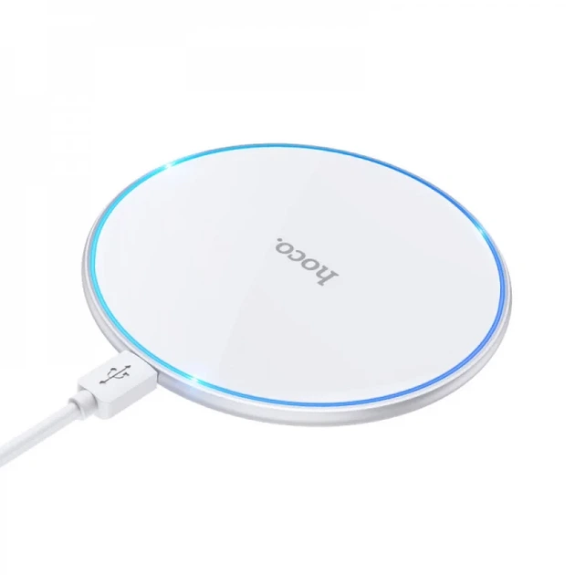 Бездротовий зарядний пристрій HOCO CW6 Pro Easy 15W charging wireless fast charger кругла бездротова зарядка чорна - Фото 1 Бездротовий зарядний пристрій HOCO CW6 Pro Easy 15W charging wireless fast charger кругла бездротова зарядка чорна - зображення 1