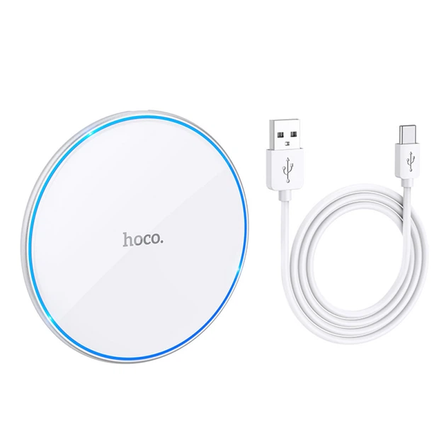 Бездротовий зарядний пристрій HOCO CW6 Pro Easy 15W charging wireless fast charger кругла бездротова зарядка чорна - Фото 2 Бездротовий зарядний пристрій HOCO CW6 Pro Easy 15W charging wireless fast charger кругла бездротова зарядка чорна - зображення 2