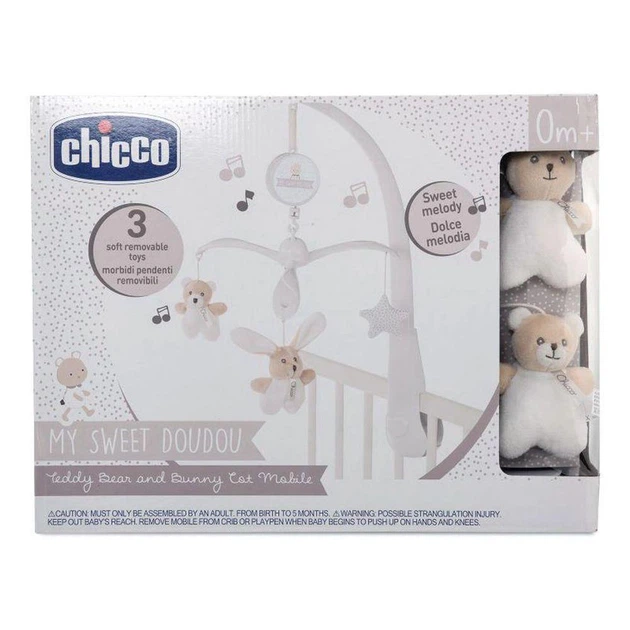 Chicco Мобіль механічний на ліжечко "Ведмежа і зайченя" серії "My Sweet DouDou" 09714.00 - зображення 3