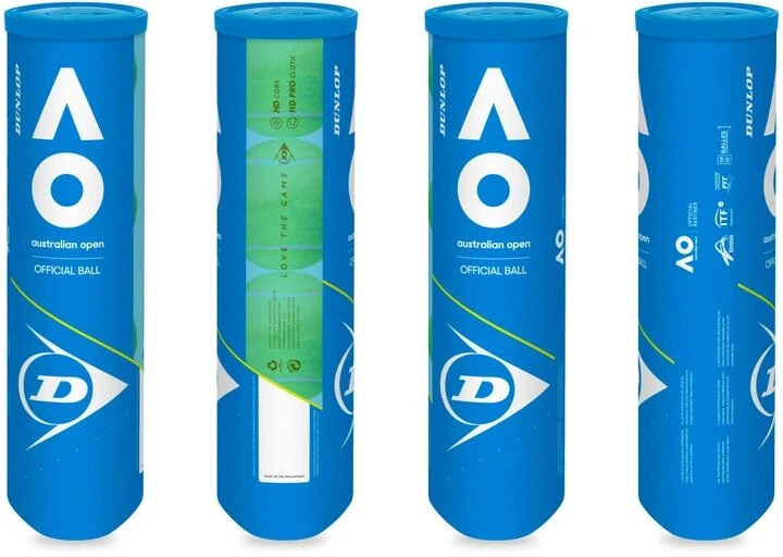 Мячи для большого тенниса Dunlop Australian Open 4 ball - Фото 2 Мячи для большого тенниса Dunlop Australian Open 4 ball - изображение 2