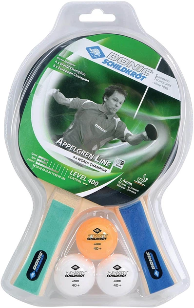 Набор Donic ракетки для настольного тенниса Appelgren 400 2-player set (788638) - Фото 2 Набор Donic ракетки для настольного тенниса Appelgren 400 2-player set (788638) - изображение 2