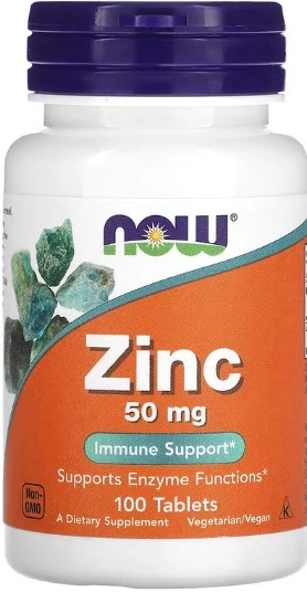 Цинк глюконат NOW Zinc Gluconate 50 mg 100 tabs - Фото 1 Цинк глюконат NOW Zinc Gluconate 50 mg 100 tabs - изображение 1