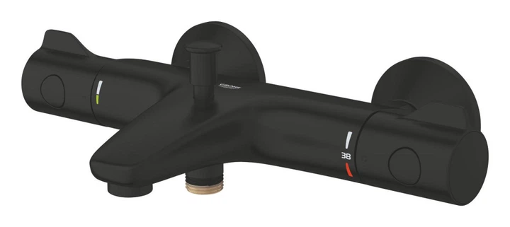 Змішувач для ванної із термостатом GROHE Grohtherm чорний латунь (1022032430) - изображение 4