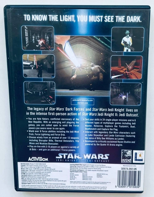 Star Wars Jedi Knight II Jedi Outcast, английская версия - диск для PC, Б/У - изображение 3