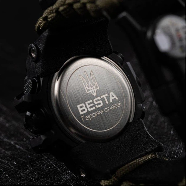 Чоловічий водостійкий тактичний годинник Besta Life Pro з компасом та підсвічуванням - зображення 3