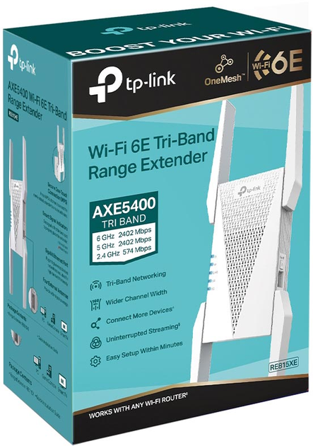 Ретранслятор TP-LINK RE815XE AXE5400 Mesh Wi-Fi 6E (4897098687727) - изображение 2