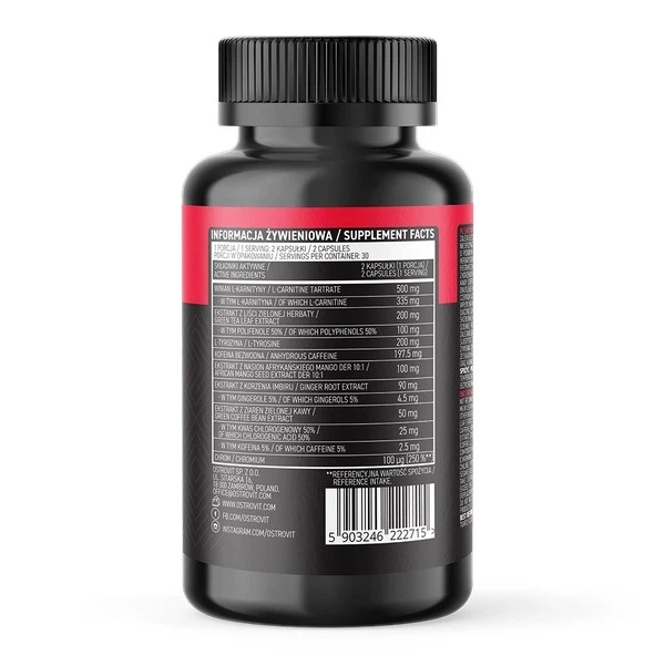 Жиросжигатель OstroVit Fat Burner For Woman, 60 капсул 3992490 - изображение 2