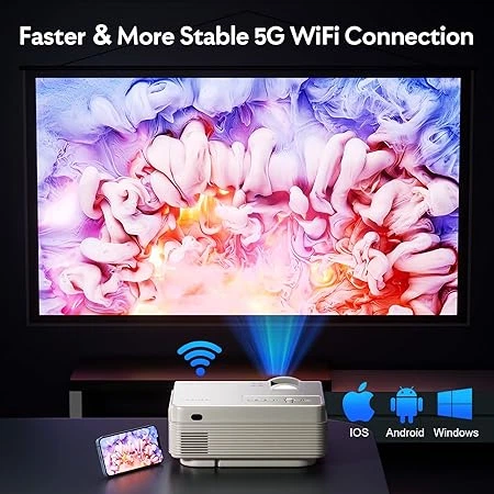 Мультимедийный проектор Yezmek V7 Full HD 10000 Лм Wi-Fi Bluetooth с динамиками - изображение 3