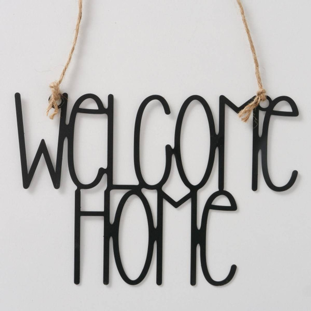 Tabliczka Boltze Home Welcome Home metalowa 26.5 x 18 cm Czarna (4066076284290) - obraz 3