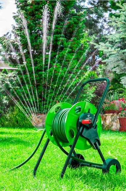 Котушка візок для шланга Verto 45 м шланга 1/2", 35 м шланга 5/8" і 15 м шланга 3/4" (15G791) - изображение 2