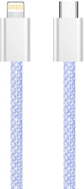 Кабель ColorWay Type-C - Apple Lightning braided cotton PD Fast Charging 27W 1 м Purple (CW-CBPDCL061-PU) - зображення 2