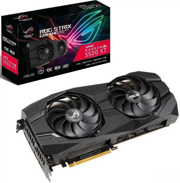 Відеокарта ASUS AMD Radeon RX 5500 XT 8Gb ROG Strix Gaming OC