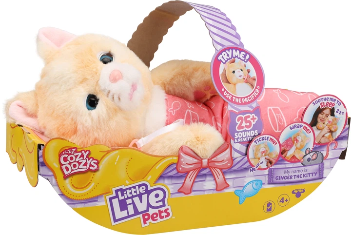 Интерактивная игрушка Moose Little Live pets Котенок-обнимашка Джинджер (630996264928) - изображение 2