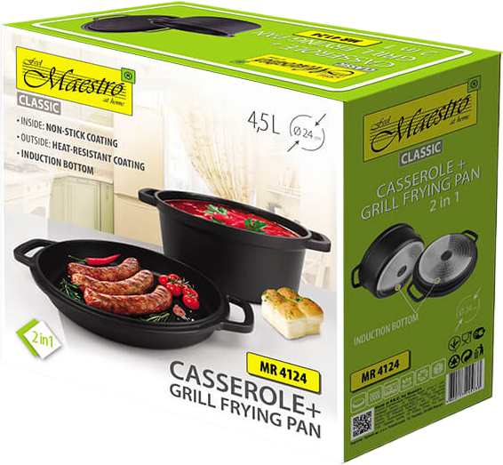 Garnek Maestro z patelnią okrągły 4.5 l (MR-4124) - obraz 6