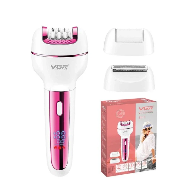 Эпилятор женский VGR V-732 3в1 аккумуляторный с пемзой 600mAh IPX5 Pink (3_05253) - Фото 5 Эпилятор женский VGR V-732 3в1 аккумуляторный с пемзой 600mAh IPX5 Pink (3_05253) - изображение 5