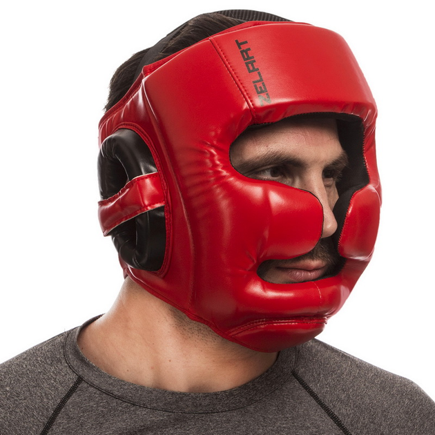 Шлем боксерский с полной защитой ZELART Helmet Красный Размер M BO-1355 ...