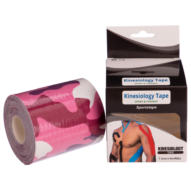 Кинезио тейп (Kinesio tape) SP-Sport BC-0842-7_5 размер 7,5смх5м розовый - изображение 1