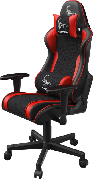 Комп'ютерне крісло для геймера Gembird Scorpion 02X Black-Red (GC-SCORPION-02X) - изображение 3