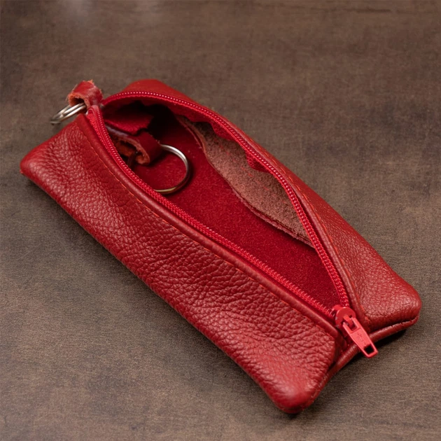Ключниця шкіряна Shvigel leather-15311 Червона - Фото 6 Ключниця шкіряна Shvigel leather-15311 Червона - зображення 6