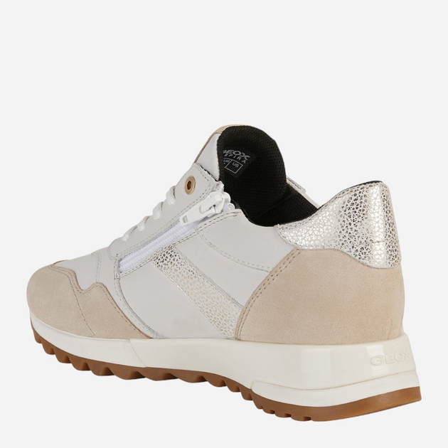 Sneakersy damskie skórzane Geox D15AQA085CR-C1ZB5 41 Białe (8050036768315) - obraz 3