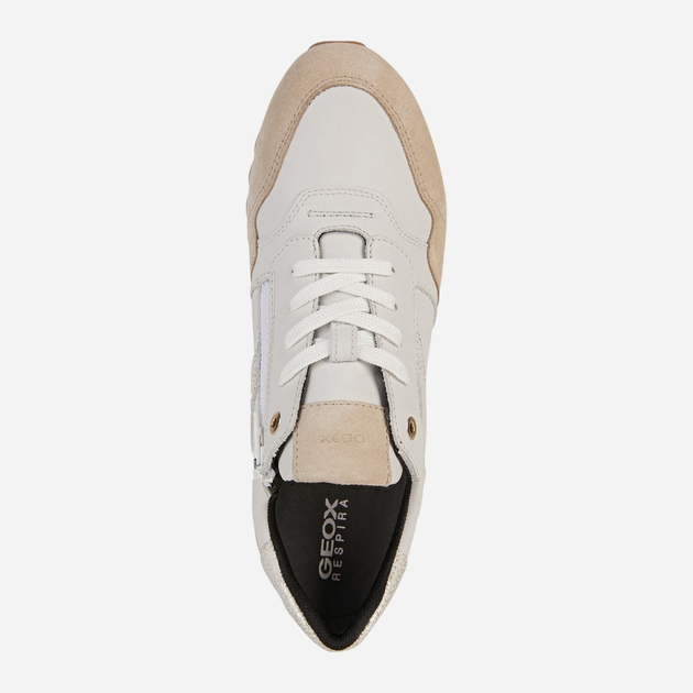 Sneakersy damskie skórzane Geox D15AQA085CR-C1ZB5 41 Białe (8050036768315) - obraz 4
