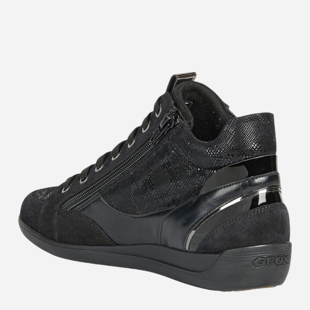 Sneakersy damskie skórzane Geox D1668A022PZ-C9999 41 Czarne (8050036253682) - obraz 3
