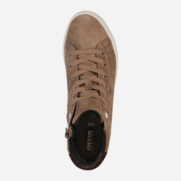 Sneakersy damskie wysokie Geox D2624C00022-C5M7J 37 Ciemnobeżowe (8050036844026) - obraz 4