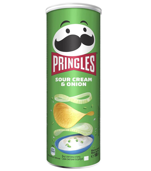 Чіпси Прінглс Pringles Sour Cream & Onion Сметана-цибуля 165 г - Фото 1 Чіпси Прінглс Pringles Sour Cream & Onion Сметана-цибуля 165 г - зображення 1